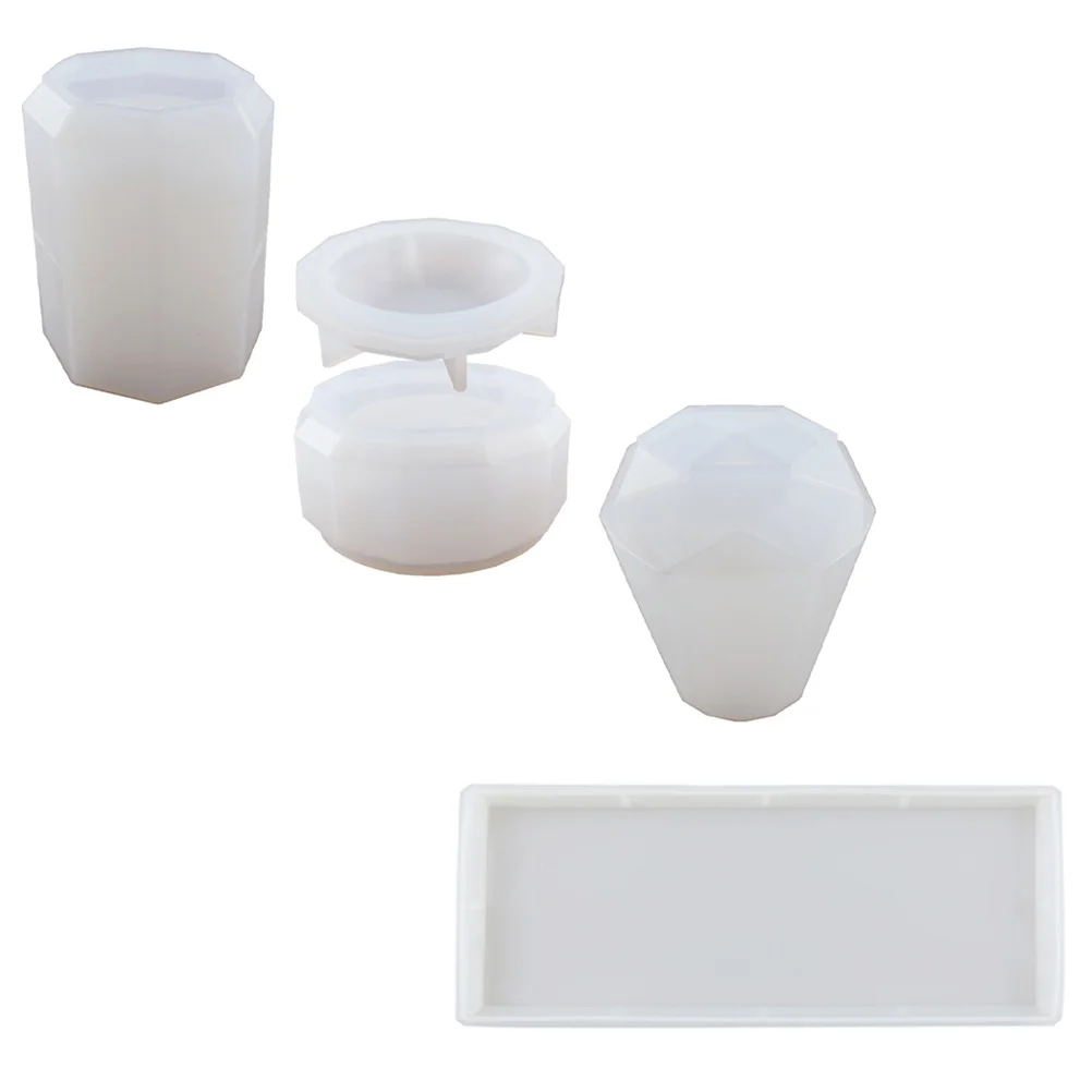 

1 Set Storage Container Mold Silicone DIY 3D Tray Storage Box Toothbrush Holder Epoxy Mold Casting Mold