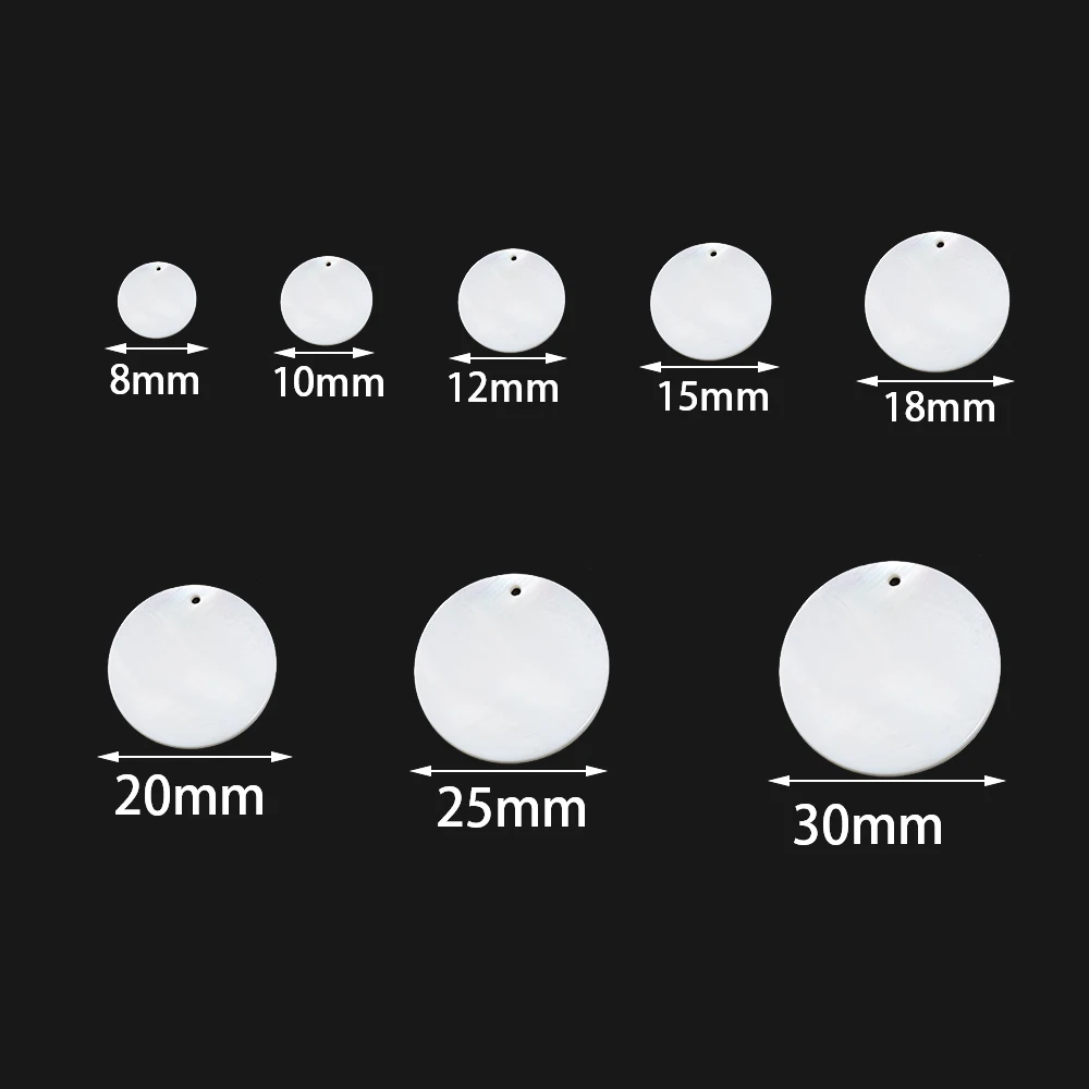 5-30 шт./лот подвеска в виде ракушки из перламутра круглая пресноводная ракушка