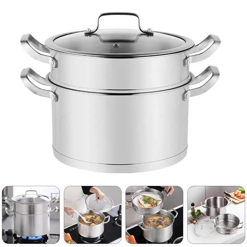 

1 шт. 26 см простой Практичный Прочный Удобный кастрюля для приготовления пищи кастрюля для отпаривания кастрюля для супа для кухни дома