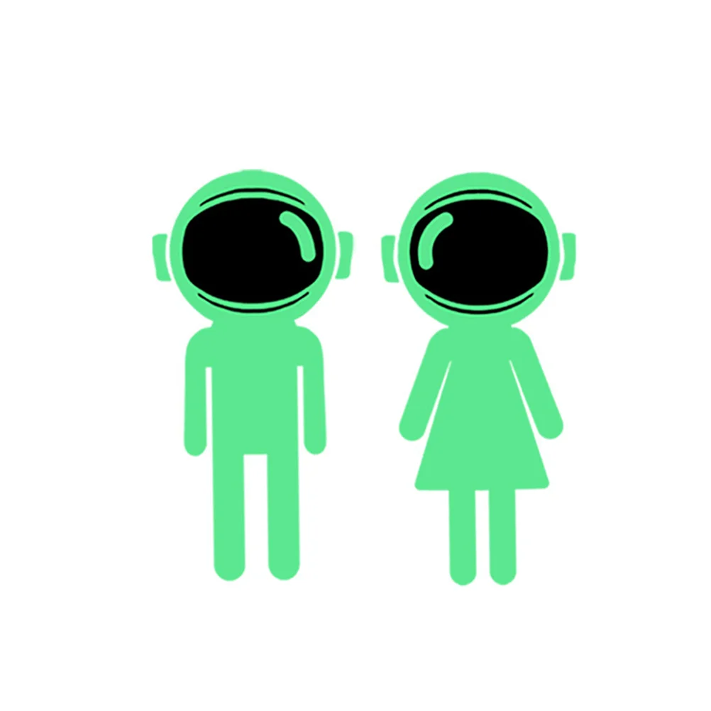 

2pcs Luminous Switch Sticker Cartoon Styled Switch Sticker Home Switch Decal