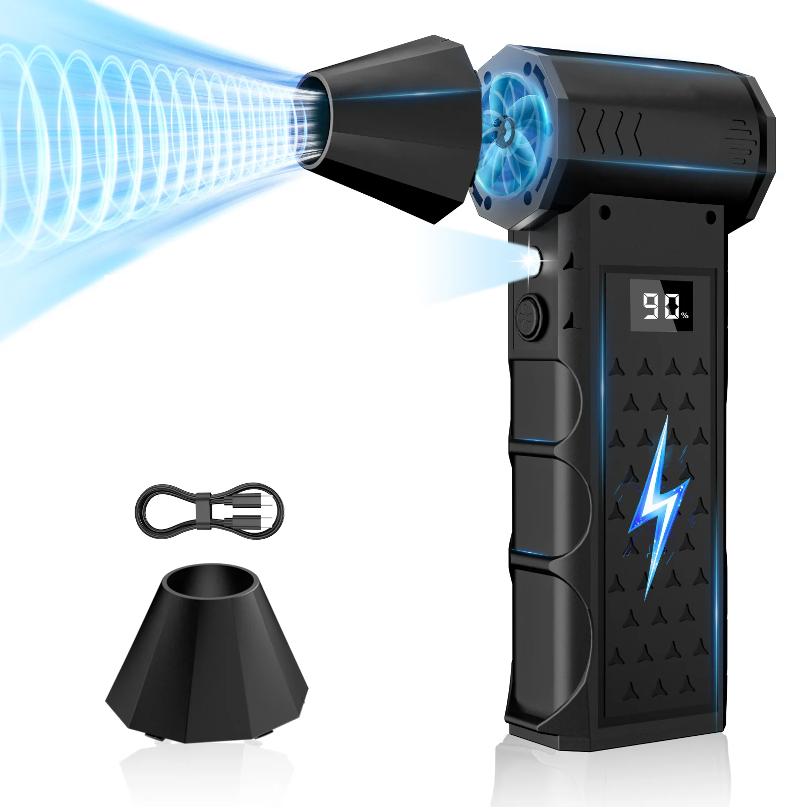 

Мощный вентилятор, скорость, мощный бесщеточный турбовентилятор, беспроводная электрическая воздушная тряпка для дома/сада/автомобиля, очистка снега