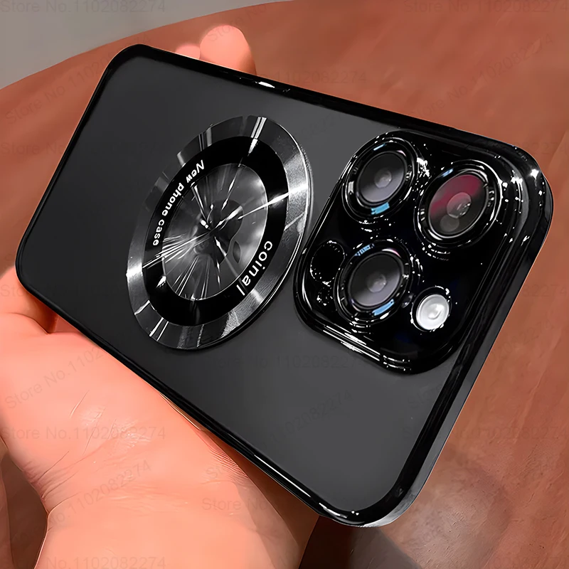 Модный прозрачный чехол для Magsafe iPhone 14 13 12 11 15 Pro Max Plus магнитные чехлы мягкий