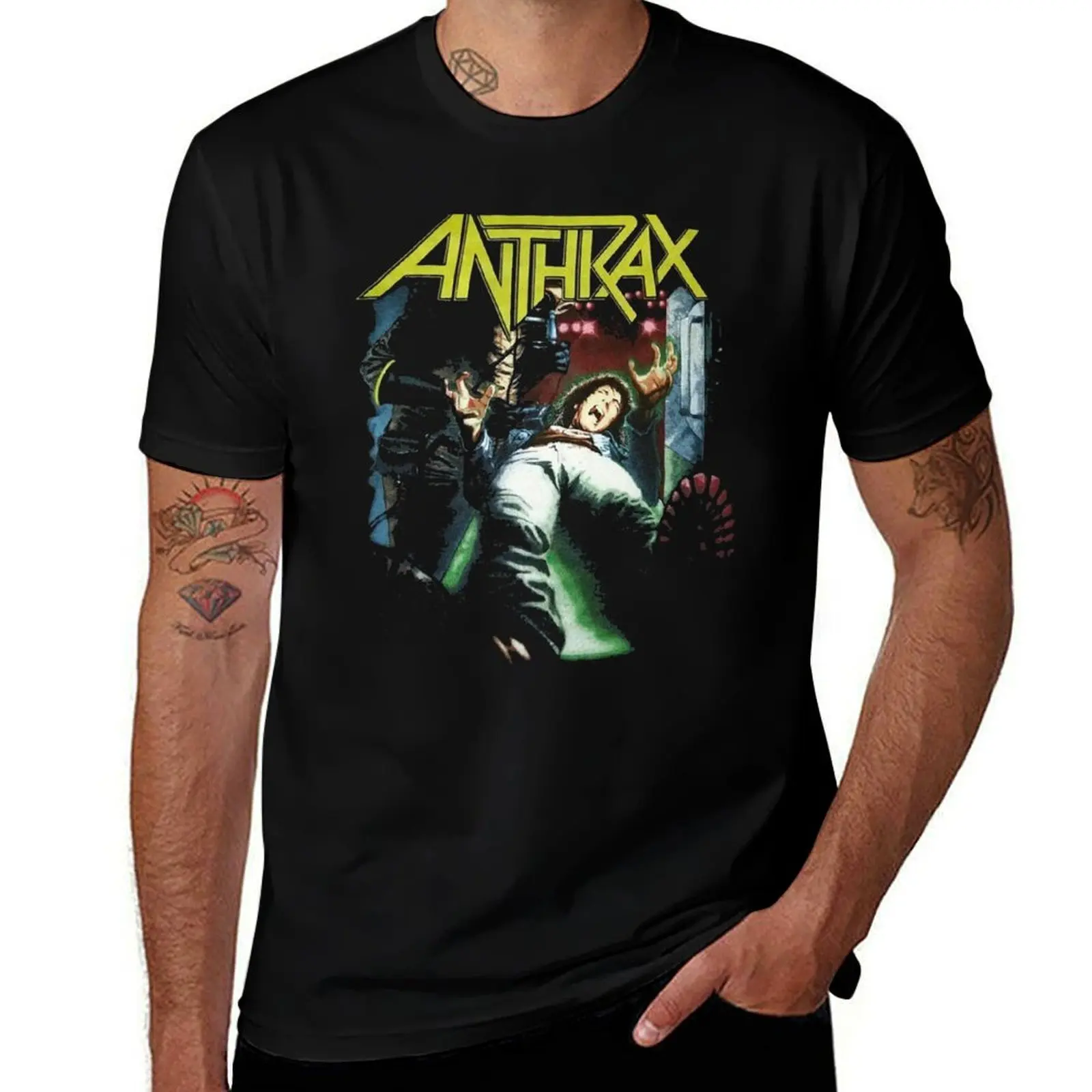 Фото Футболка группы ANTHRAX, простая повседневная футболка с коротким рукавом №1