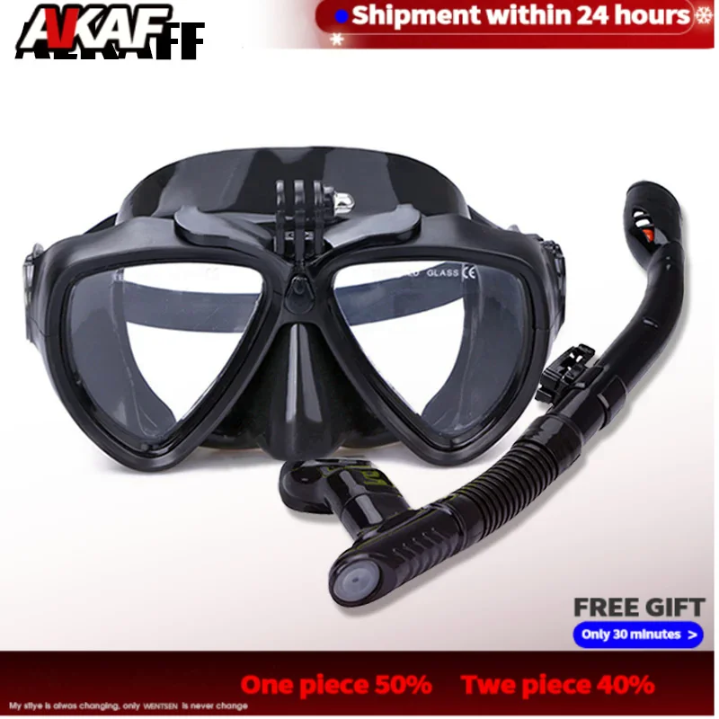 

2021 full Face Scuba Diving Mask Myopia Anti Fog Goggles With Camera Mount Snorkeling Set Swimming mask deep water For Adult