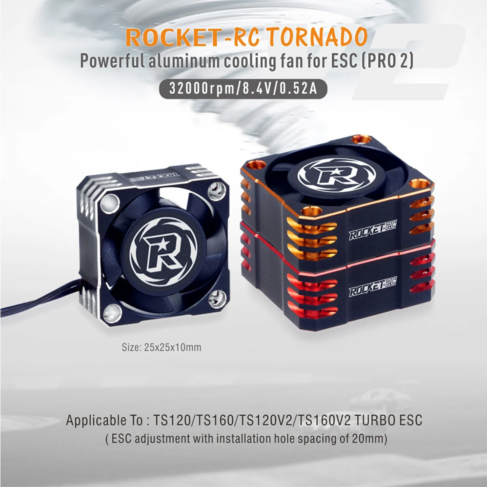 

32000 об/мин Радиоуправляемый вентилятор охлаждения для 540 550 бесщеточного двигателя 1/8 1/10 HSP Радиоуправляемый Автомобильный Электрический дв...