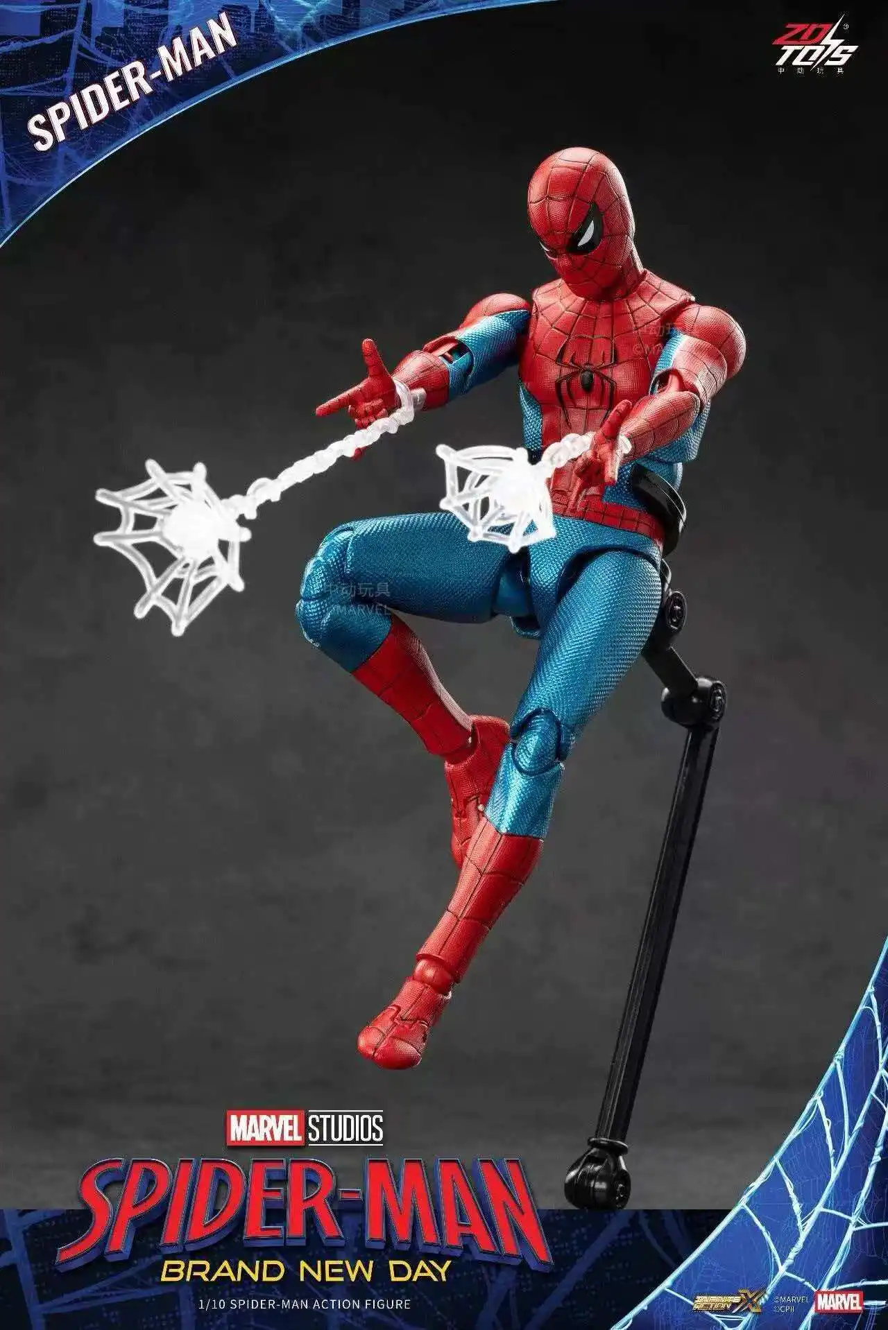 Фото Оригинальные фигурки ZD Toys Spider-Man: Новая коллекция, подвижная модель Питера Паркера, коллекционные игрушки из фильма «Мстители» №3