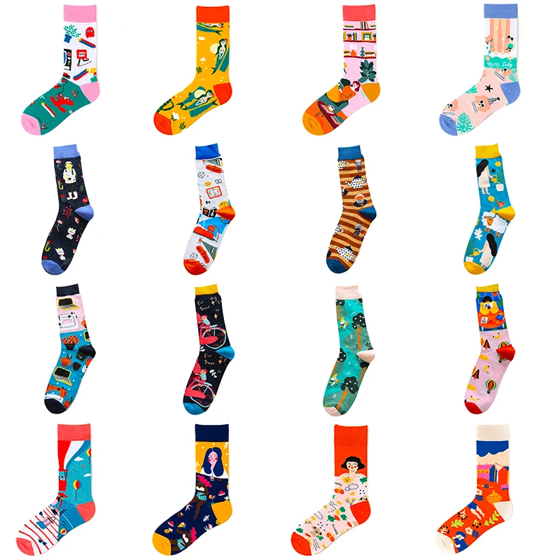 

Winter New Fashion Novelty Breathable Socks Cotton Comfortable Kawaii Sport Socks