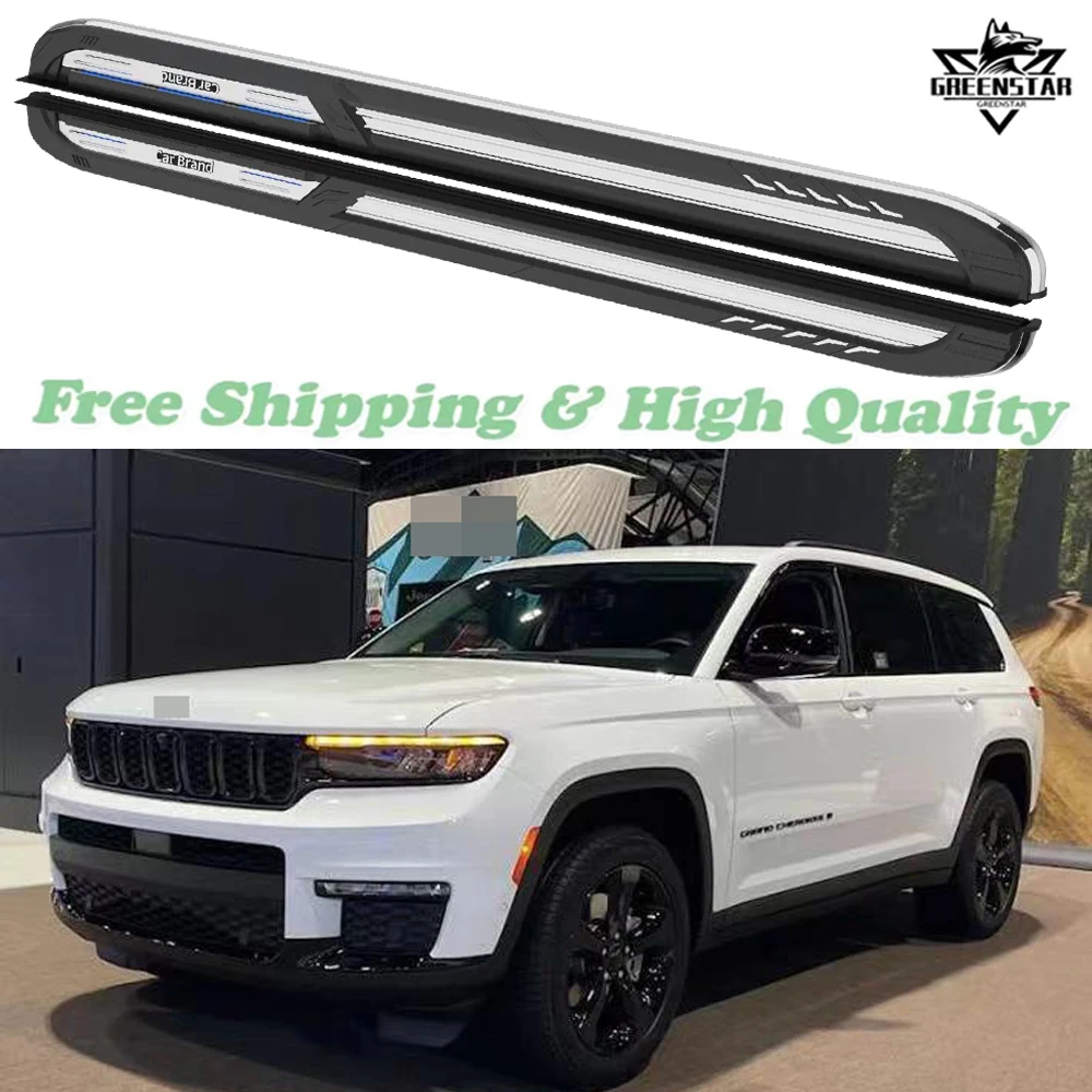 

Fits For Grand Cherokee L 2022 2023 Side Step Nerf Bar Stair Fixed Running Board