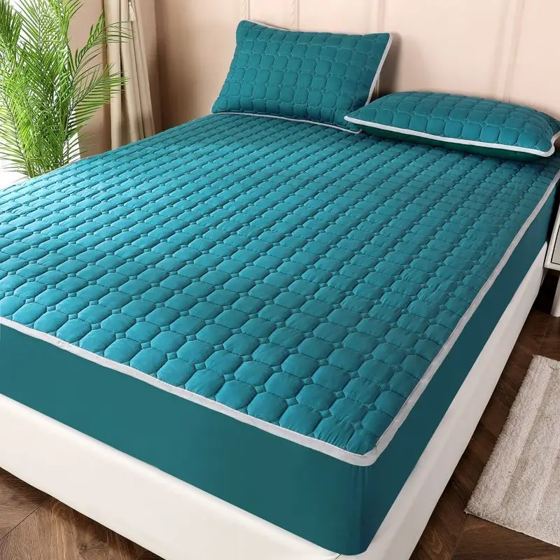 

Cotton Clip Thickened Mattress Protective Cover, Skin Friendly And Durable Bedspread, Latex Mattress And Fitted Sheet 150x200