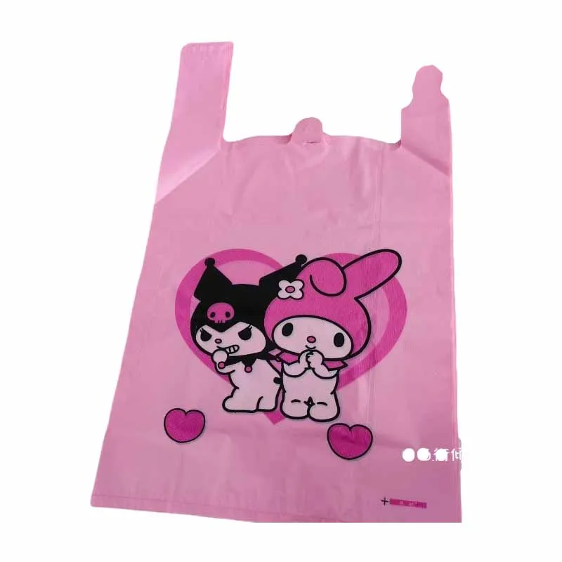 

Sanrioed Kawaii Anime Cartoon series Thickened portable vest garbage bag cute packaging fruit food bag kitchen plastic bag