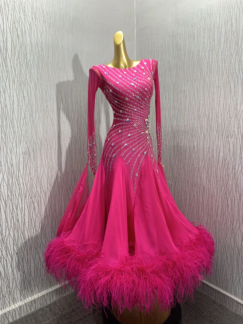 Женское современное платье для бальных танцев вальса Танго костюм с длинным