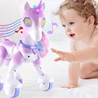 Программируемый робот с дистанционным управлением через приложение в виде единорога на радиоуправлении, мультяшная Милая Интеллектуальная Индукционная электрическая модель, питомец, Детская развивающая игрушка