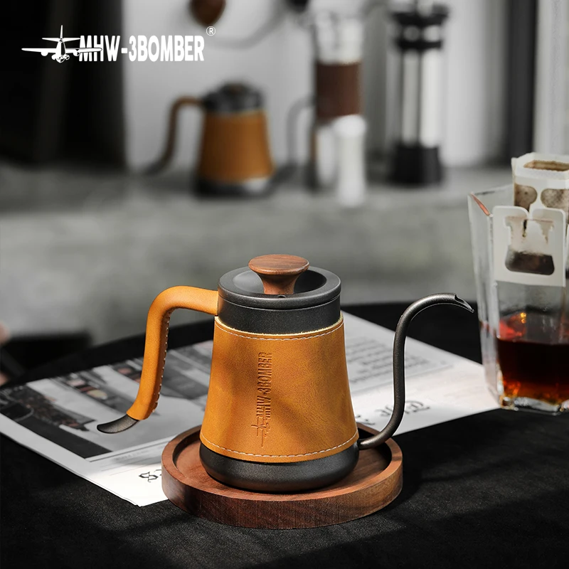 

MHW-3BOMBER Pour Over Kettle Dripping Coffee Hand Brew Coffee Pot Swan Neck Stainless Steel Barista Tools Accessories Reusable
