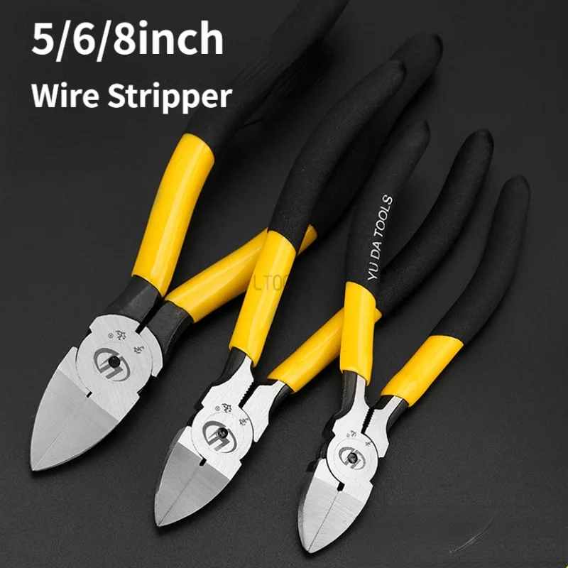 

1Pc Diagonal Pliers Electrical Wire Cable Cutters Cutting Side Snips Flush Pliers Nipper Hand Tools 5/6/8inch Wire Stripper