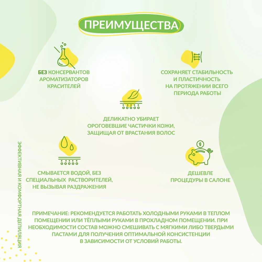 Набор из 2 шт сахарная паста для шугаринга SKINTERRIA средняя 200 гр