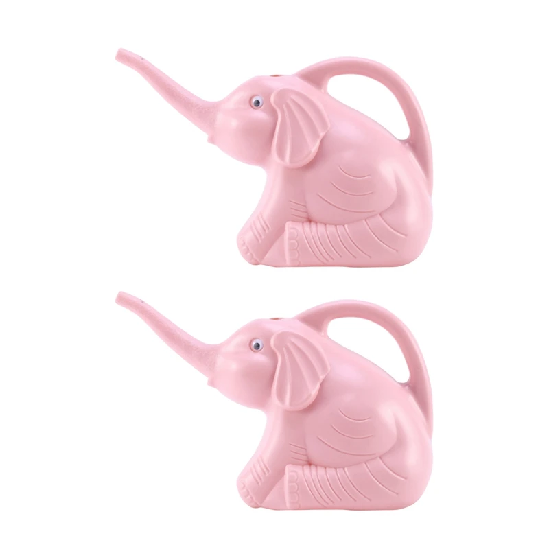 

2X Plastic Garden Elephant Watering Can Gardening Tools Plant Flower Pot Pink
