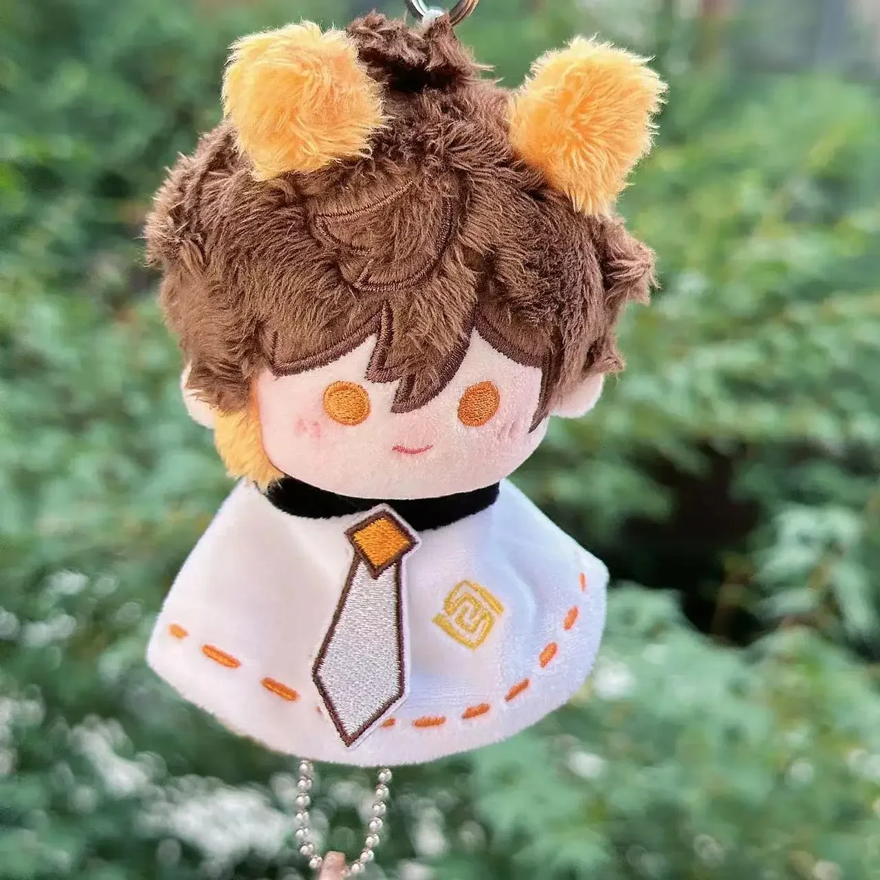 Новинка 9 см Genshin Impact Zhongli косплей Солнечная искусственная кукла брелок мягкие