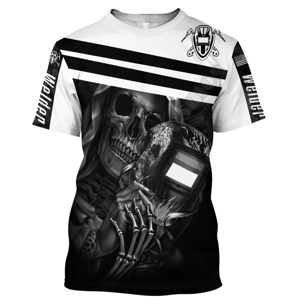 

Fashion Men's T-Shirts Summer Clothing Electrician Graphics Short Sleeve Crew Neck Tops Oversized Apparel Casual Loose Workwear