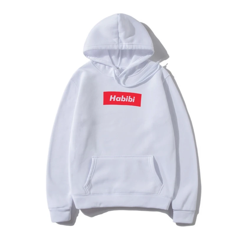 

Мужская верхняя одежда с принтом, хлопковая теплая толстовка с капюшоном HABIBI, флисовая женская и мужская верхняя одежда, толстовка