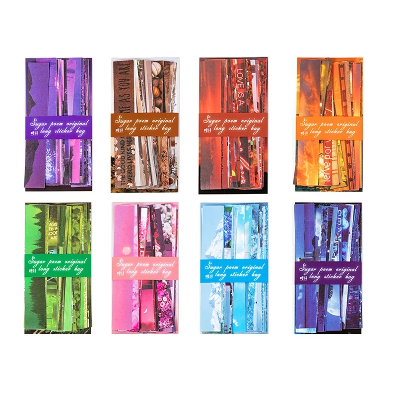 

400 Sheets Washi Stickers Vintage Scrapbook Paper Sticker Aesthetic Stationery Bright Color Decorative Paper Supplies