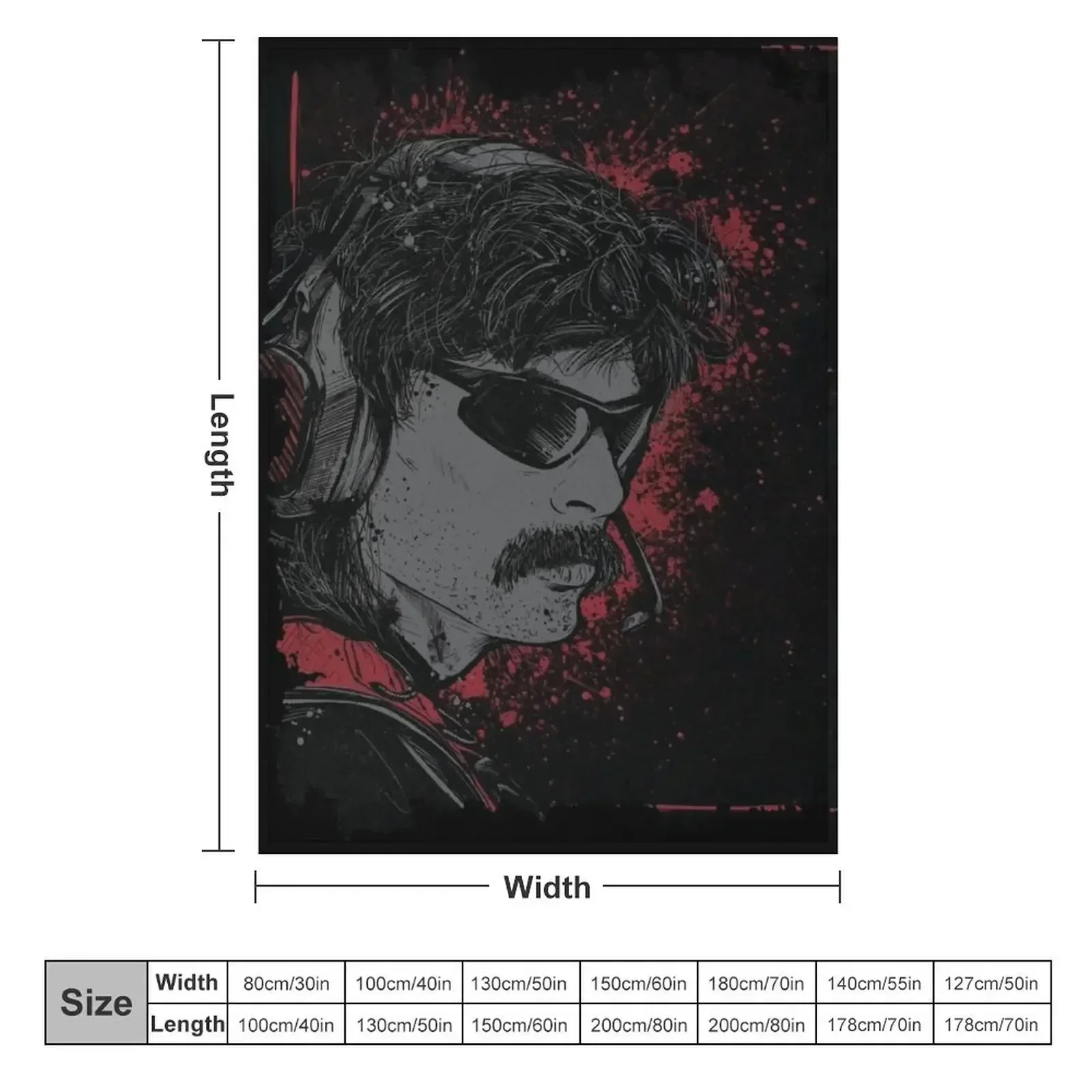 Одеяло Dr Disrespect Violence Speed Momentum Детские одеяла и