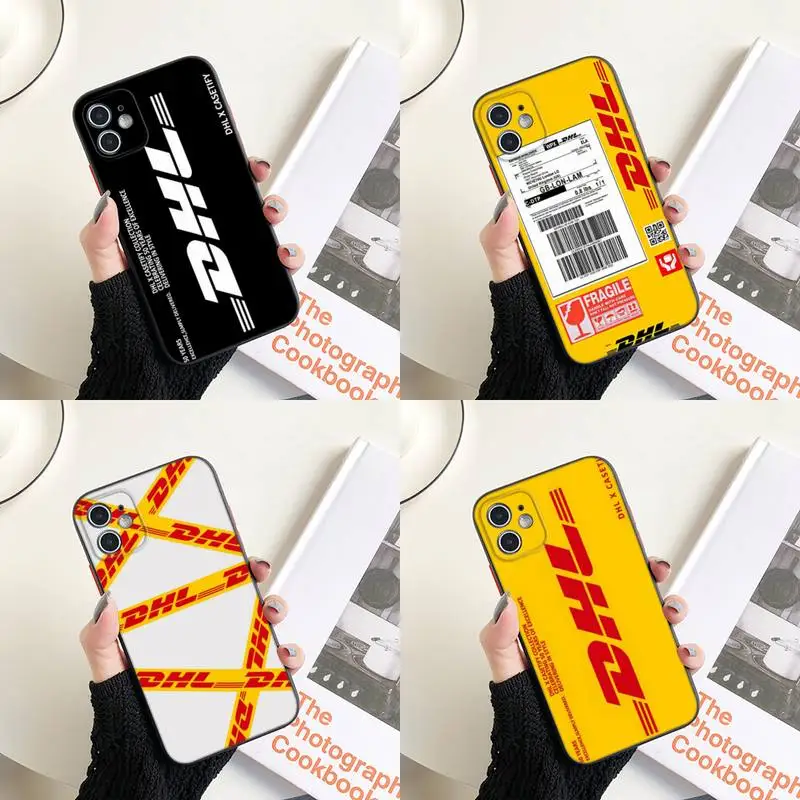 

DHL Hot Express 50th Anniversary Edition Label Case For iPhone 11 12 13 Pro X XS Max mini XR SE 2 2020 6 6S 7 8 Plus Back Cover