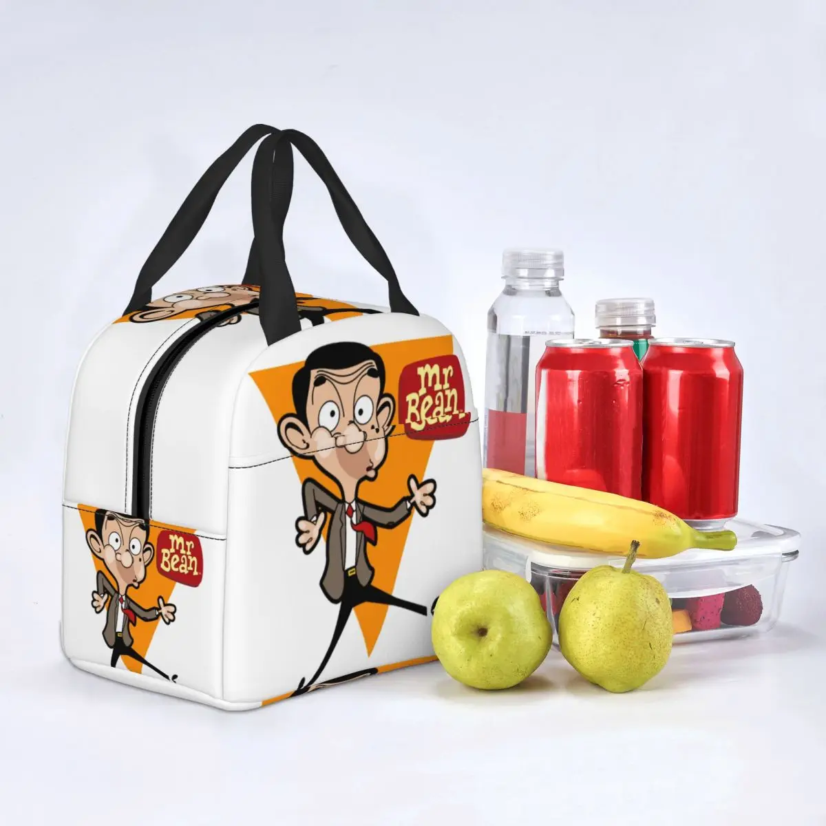 Mr Bean Cartoon Tv Movies Thermal Insulated Lunch Bag Women Portable Lunch Tote for School Office Outdoor Multifunction Food Box images - 6