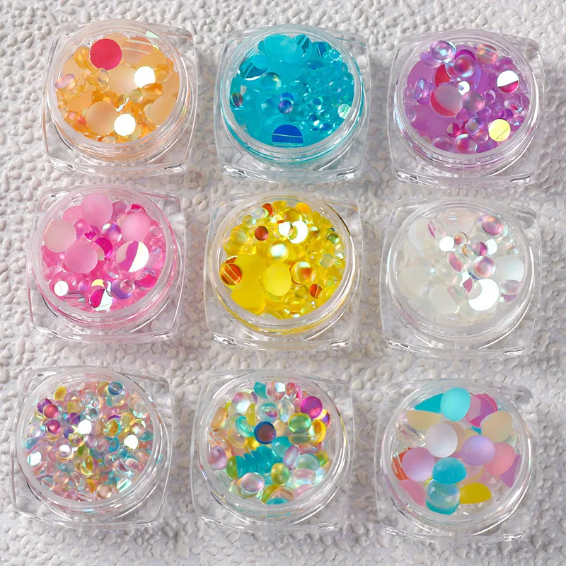 

2/4/6mm AB Color Resin Flatback Jelly Rhinestones Bulk Wholesale Glue On AB FlatBack Crystals Strass Nail Glitters Garment Stone