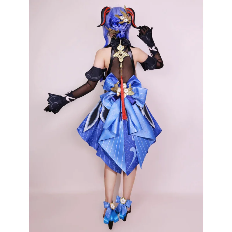 Женский 2024 Ganyu новый костюм для косплея полный комплект одежды геншина ударного