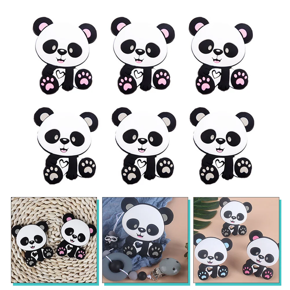 

6Pcs Silicone Bead Baby Bracelet Teether Nursing Jewelry Accessories Teething Beads