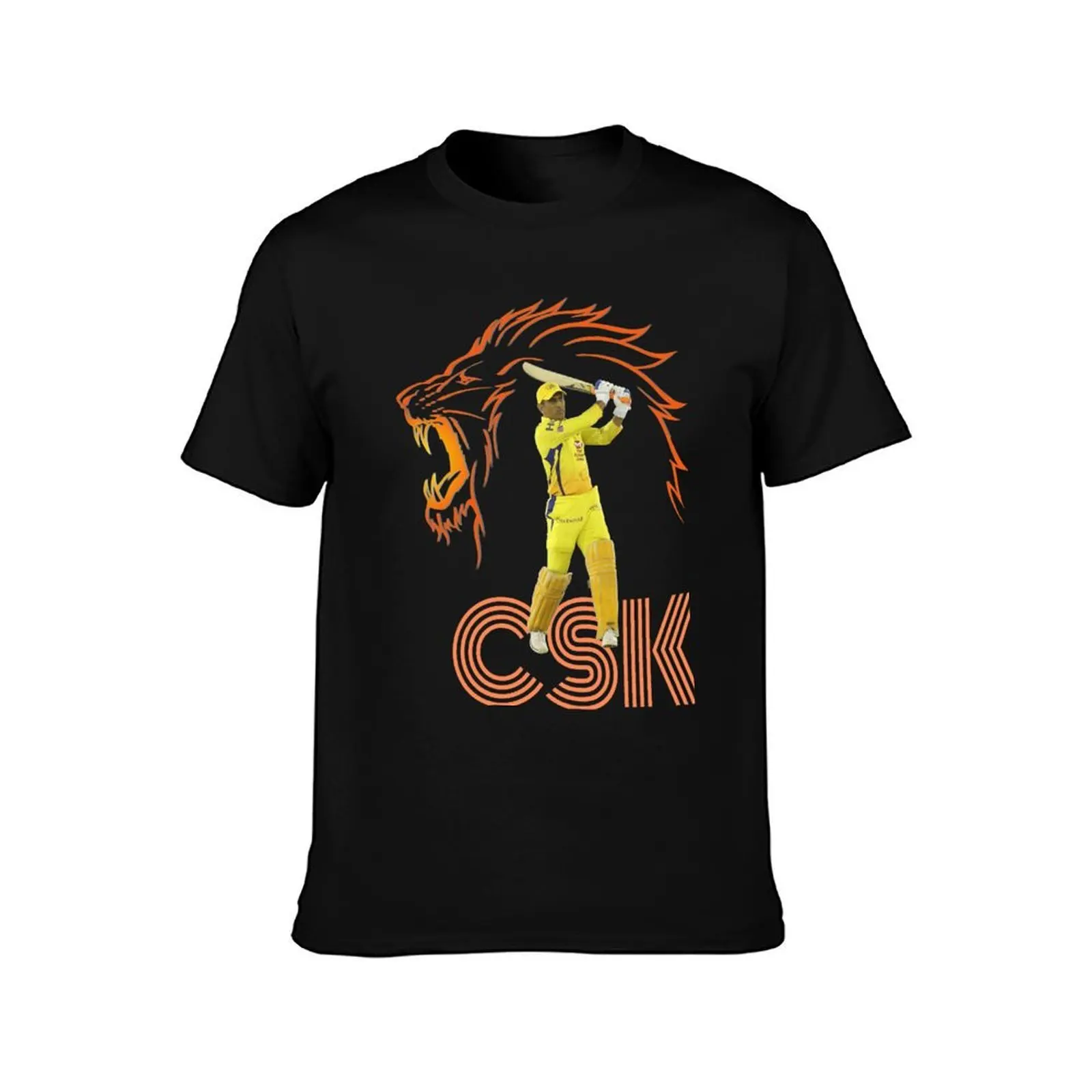 Фото Футболка Chennai Super Kings Dhoni Tee CSK, повседневная футболка с графическим принтом. №2