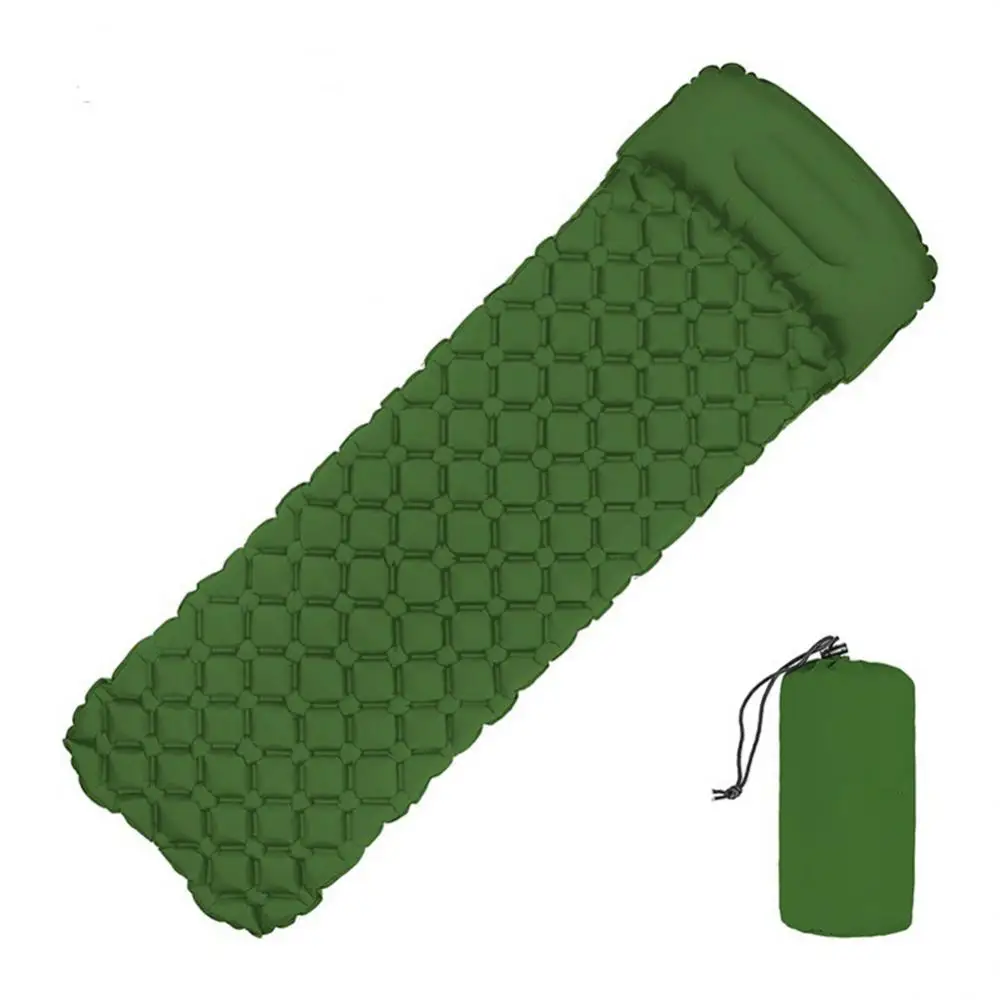 

Outdoor Camping Sleeping Pad Folding Sleep Mat Beach Inflat Mattress with Pillows Ultralight Air Mat Travel Hiking New