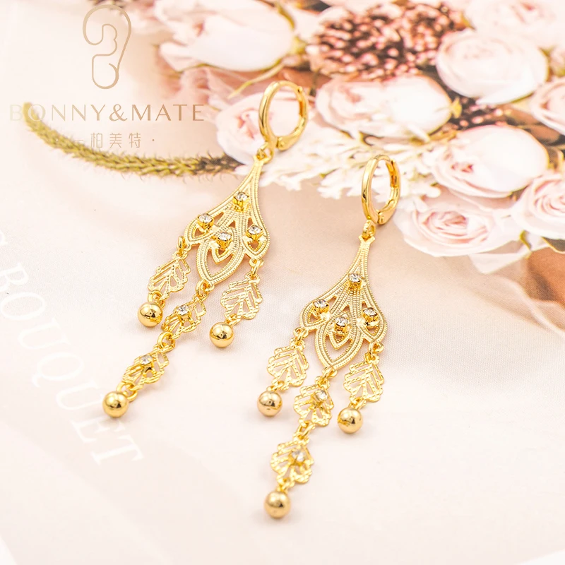 Новые Элегантные женские серьги, модные ювелирные изделия, простые серьги с покрытием из 18-каратного золота, дизайнерские украшения