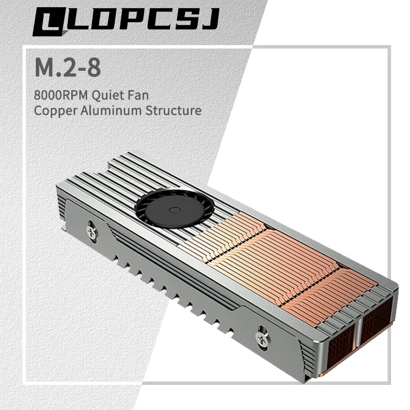 LDPCSJ M.2 NVME SSD Heat Sink Copper and Aluminum Structure with Quiet