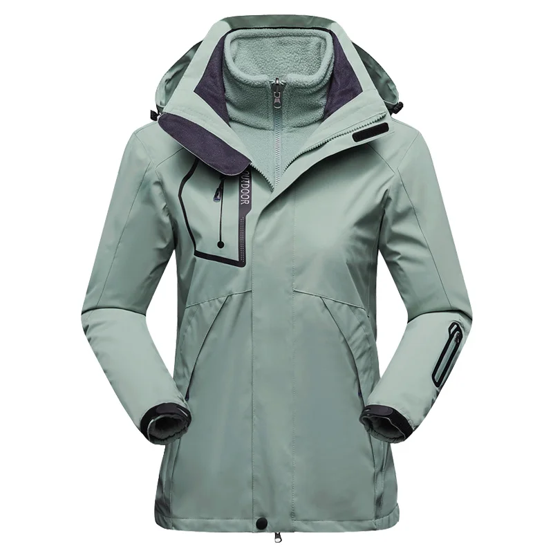 2023 Winter Ski Women High Quality Waterproof Warmth Female Coat Snow Camping Skiing and Snowboard 3 in 1 Jacket Brand