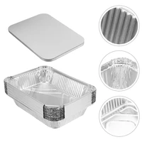 20 sets pans aluminum trays with lids grease catch pans liner aluminum pans with lids aluminum foil grease trays