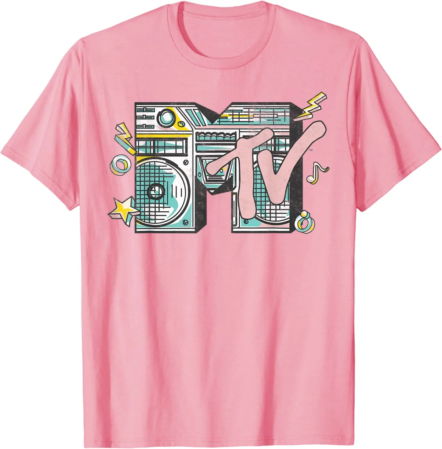 MTV Logo Vintage I Want My Boombox Graphic T-Shirt