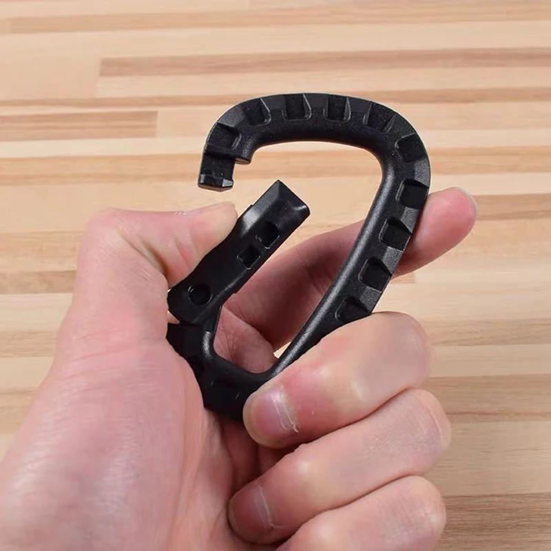 

5 Pcs Outdoor Plastic Carabiners Hanging Buckle Hook Keychain Bushcraft Survival Tool