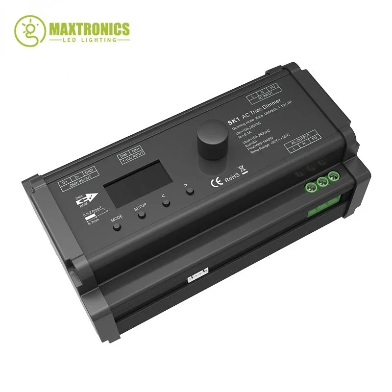 Регулятор яркости Triac светорегулятор 1CH * 6A SK1 DMX512 RF протокол сигнала 2 4G 1-10 В