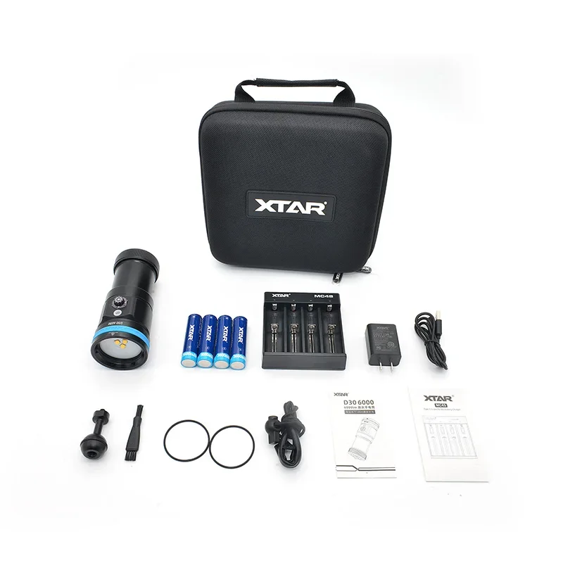 XTAR 6000 лм широкоугольный прожектор для подводного плавания с аквалангом