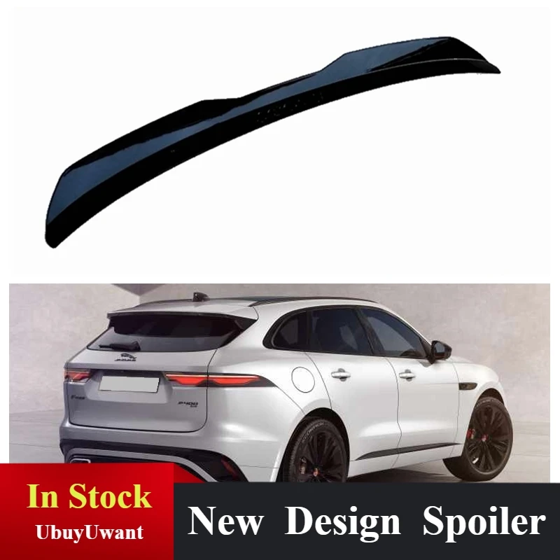 

Задний спойлер на крышу для Jaguar F-pace 2021, спойлер на крышу, блеск, черный, аксессуары, комплект кузова, заднее крыло автомобиля из АБС-пластика ...