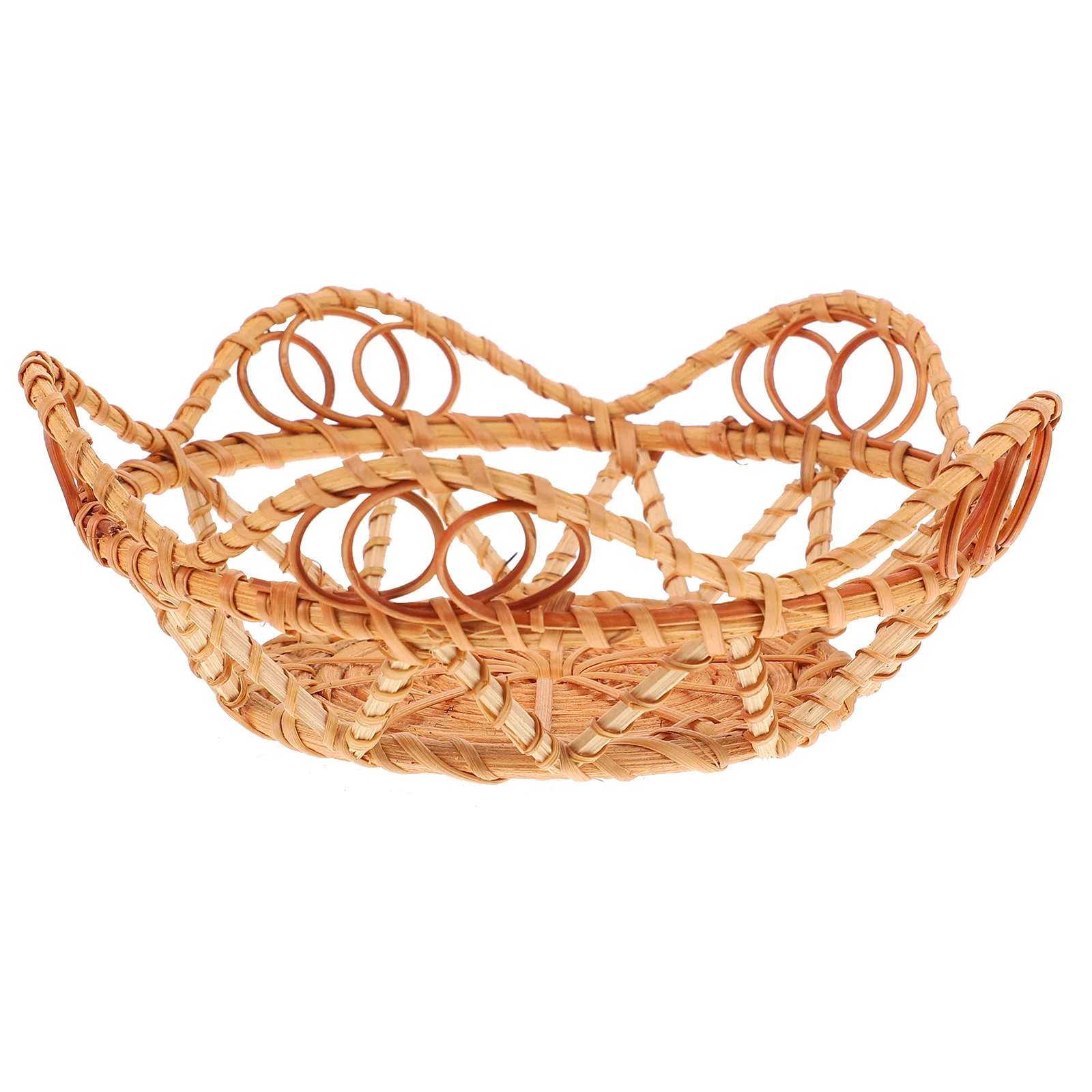 

Basket Bread Rattan Wicker Woven Tray Storage Fruit Serving Food Flower Ratten Breakfast Baskets Bowl Wire Mini Ottoman