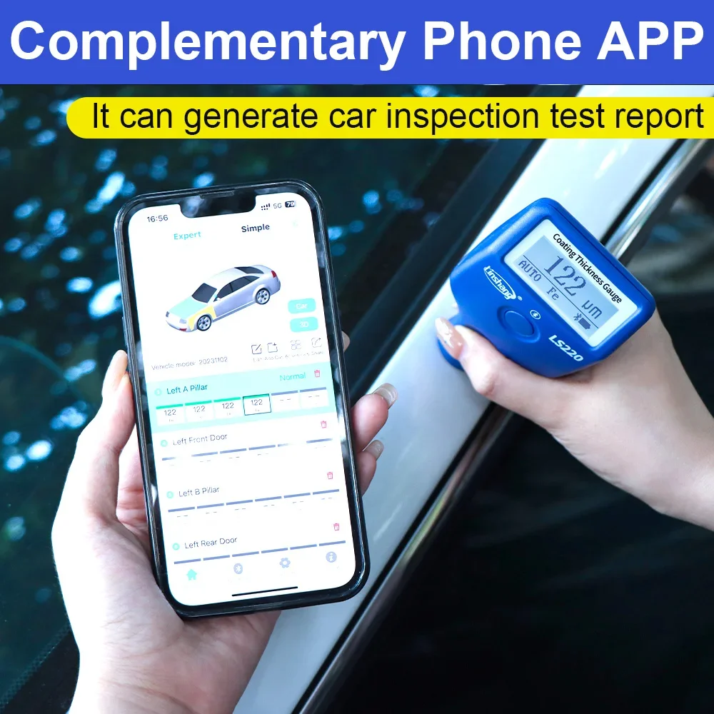 Лидер продаж LS220 тестер автомобильной краски оцинкованный измеритель толщины