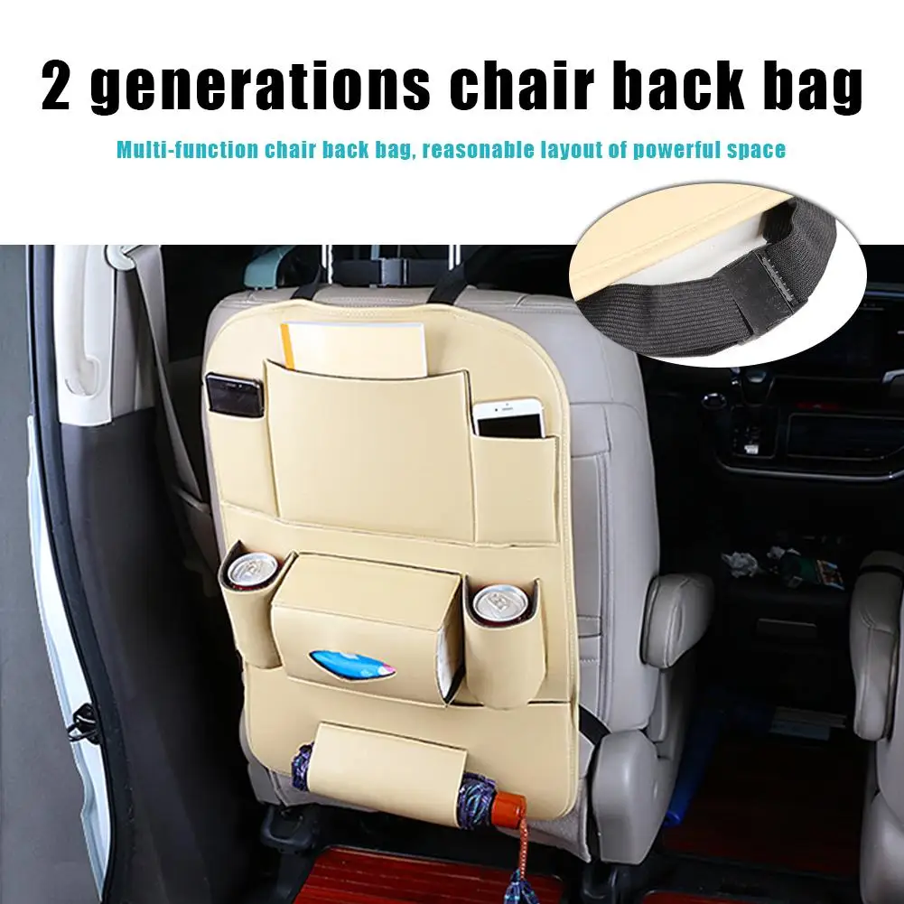 

Multi Pocket PU Storage Bag Leather Car Seat Back Organizer Holder Universal Multifunctional Reasonable Layout Practical