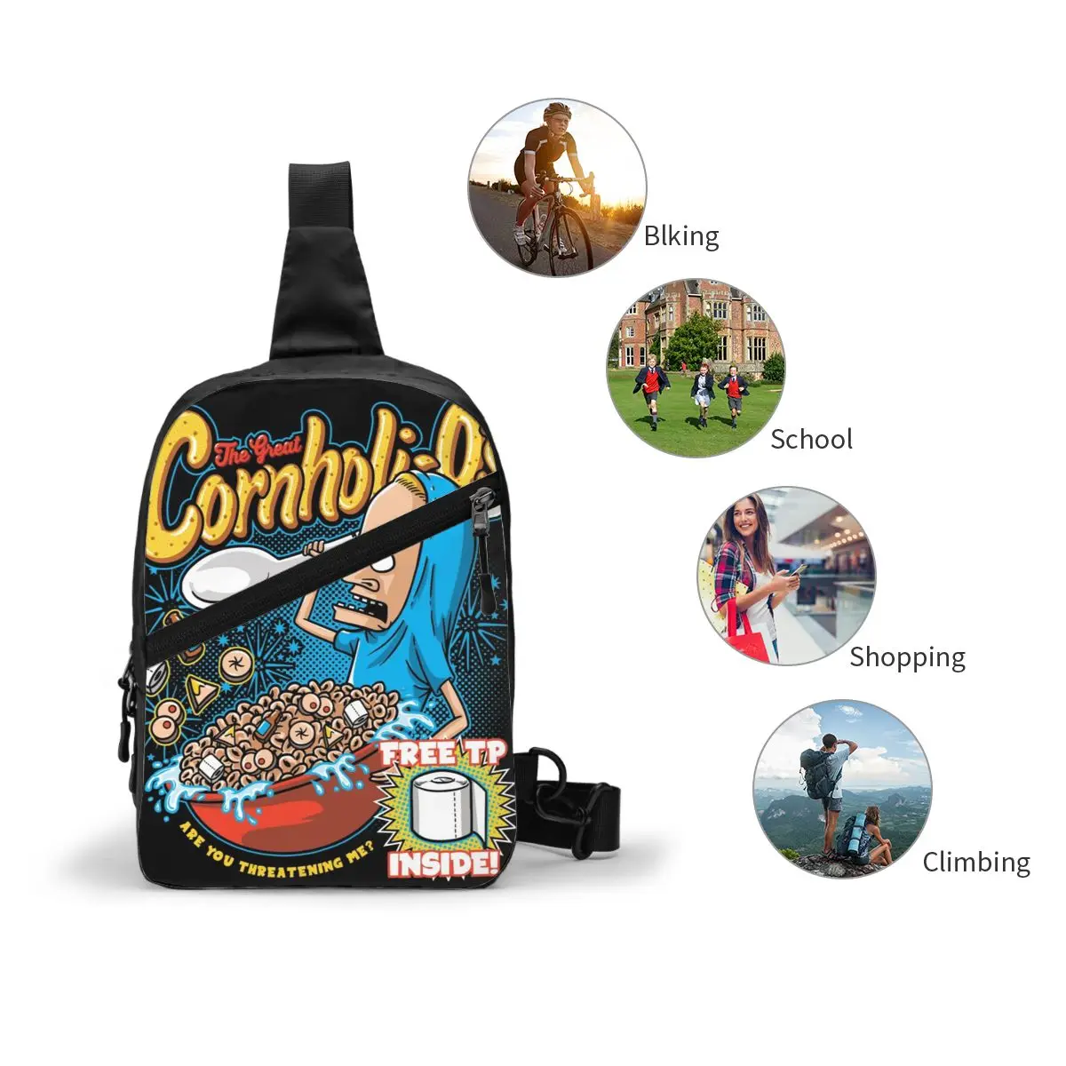 Cornholi Os Beavis и Butthead нагрудная сумка с рисунком из мультфильма мотоциклетные сумки