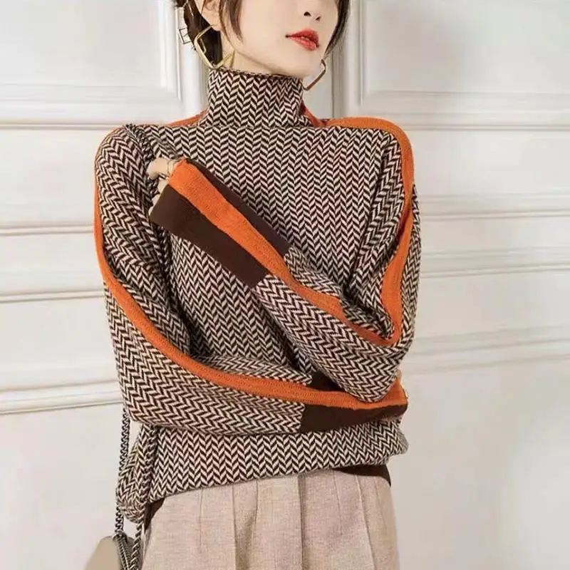 

C.New S Turtleneck New Knitted Women Sweater Cheap Basic Women's Sweaters 2023 Leisure Sweet Knit Sweater Vintage Sexy Female