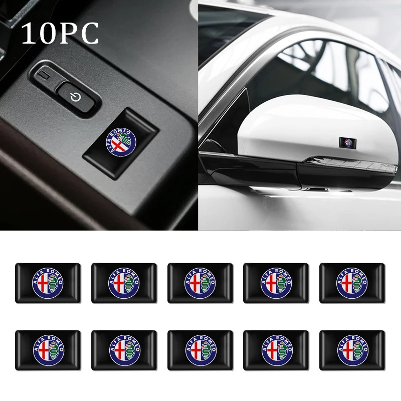 

3D Epoxy Car Sticker Flags Emblem Decal Car Styling For Alfa Romeo 146 147 156 164 166 159 GT Giulia Giulietta Stelvio 4C 8C GTV