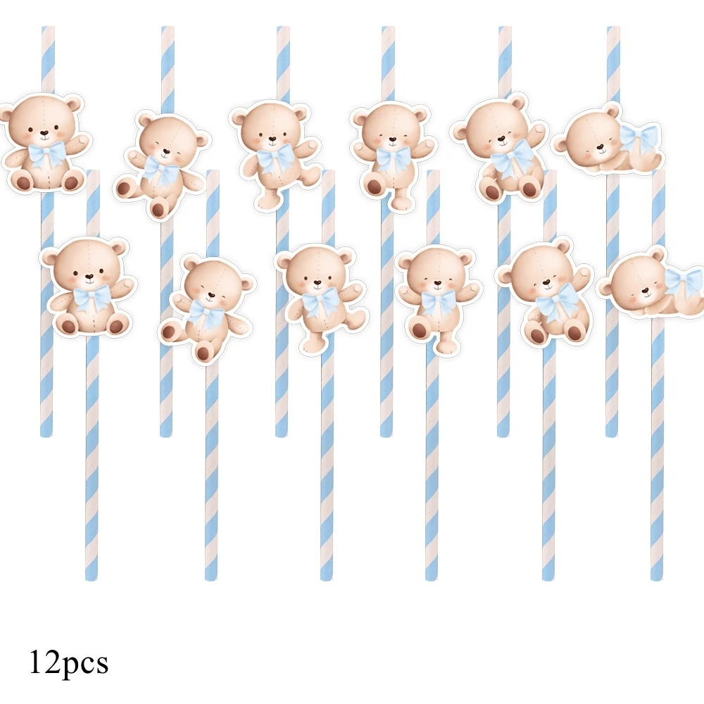 

Картонные соломинки Partism с медведем 12 шт.