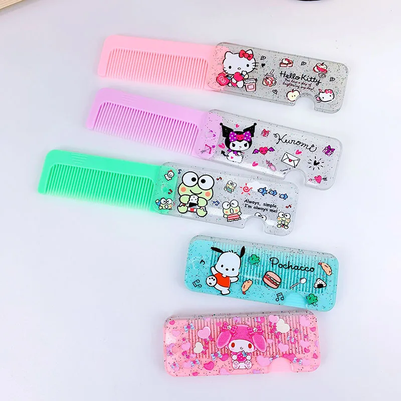 

Мультяшный Sanrio Складная Расческа Hello Kittys аксессуары Милая красота кавайная аниме портативная мини Косметическая расческа для переноски игрушки подарок для девочек