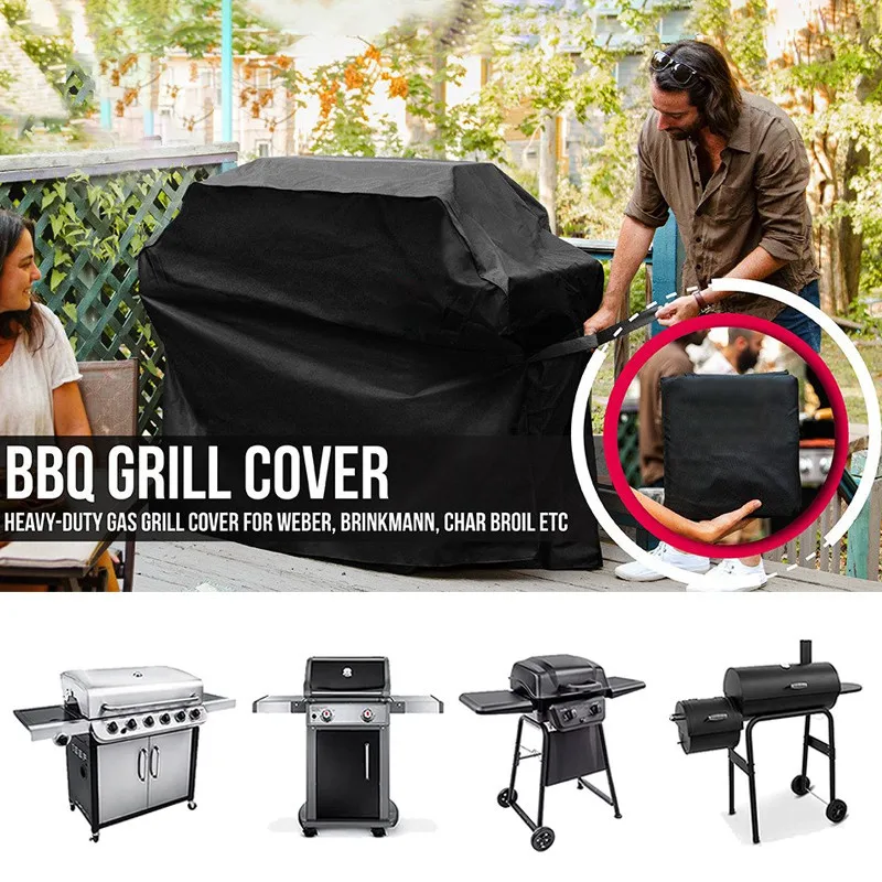 

Waterproof BBQ Cover Outdoor Anti-Dust Heavy Duty Charbroil Grill Cover BBQ Grill Protective Cover Camping Barbecue Accessories